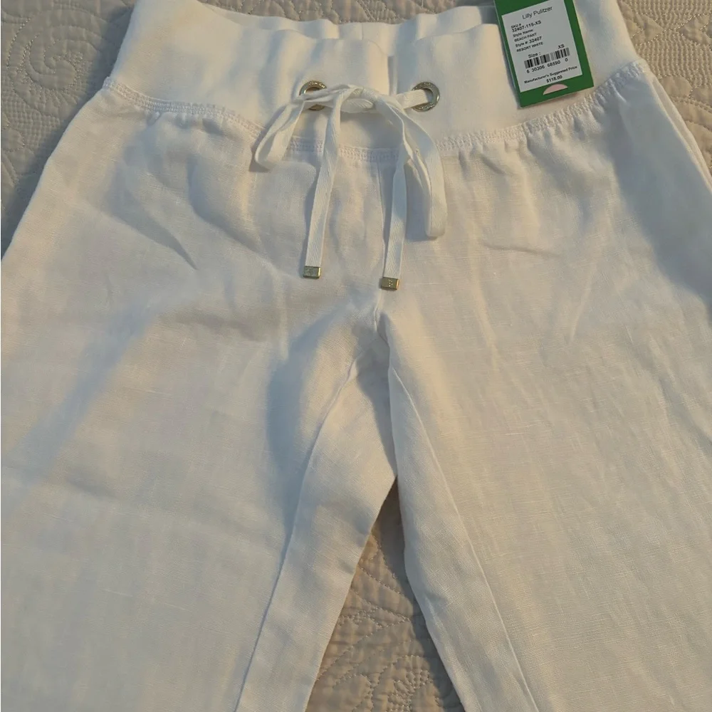Lilly Pulitzer The Beach Linen Wide Leg Pants NWT - Picture 4 of 7
